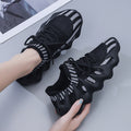 2025 new versatile trendy student casual sports running shoes soft flat anti-slip flyknit breathable mesh women's shoes