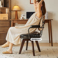 Computer chair for homeplaid office chair bedroom swivel chair study seat retro chair back chair rotate desk chair