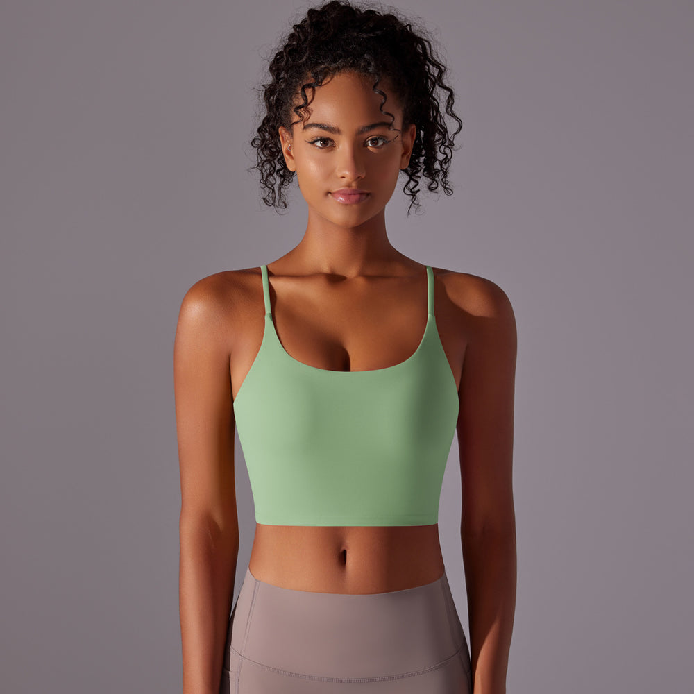 new arrival sling beautiful back sports intimates naked tight yoga bra outwear running fitness vest tops