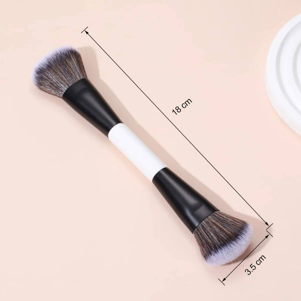 Factory direct hot selling cangzhou multifunctional blush brush, beauty tool brush, single pack portable double-ended contouring brush, makeup brush