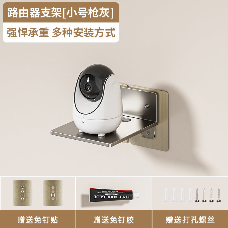Camera holder No punching wifi TV set-top box storage wall rack router placement base