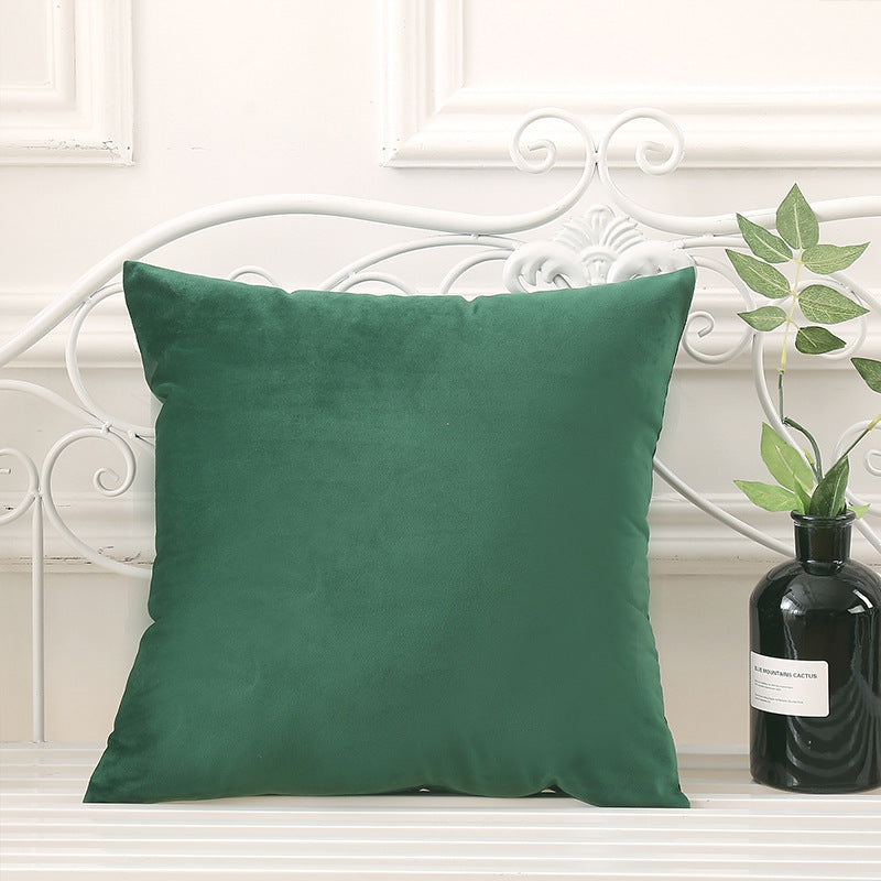 Simple pure color pillowcase velvet pillow bedside waist pillow living room sofa cushion dutch velvet drop shipping free shipping