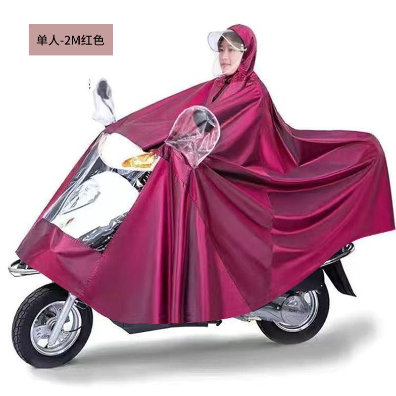 Electric vehicle motorcycle raincoat - portable, outdoor, full body, thickened, waterproof, stormproof, new one-piece cycling rain poncho
