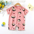 Baby clothes summer thin pure cotton air-conditioning clothes pajamas newborn baby short-sleeved onesie baby outing khaki crawling