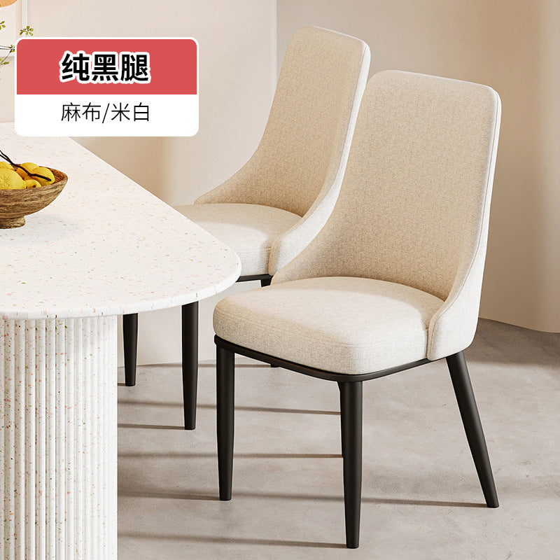 Dining chair household modern simple restaurant back chair small apartment dining table chair Nordic light luxury leisure hotel chair forest