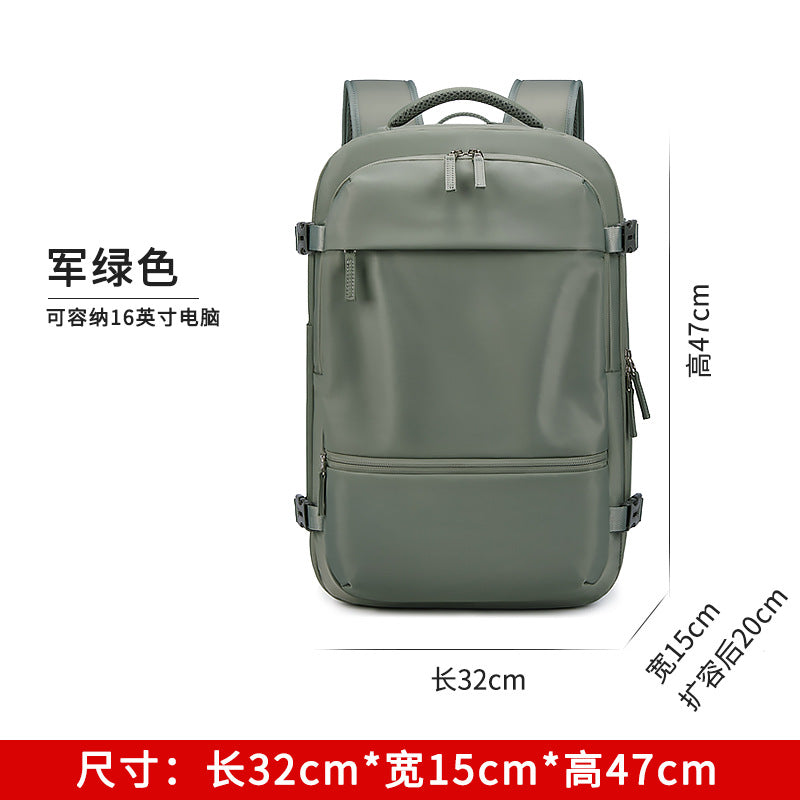 New travel backpack women's backpack lightweight large capacity wet and dry separation travel scalable backpack men