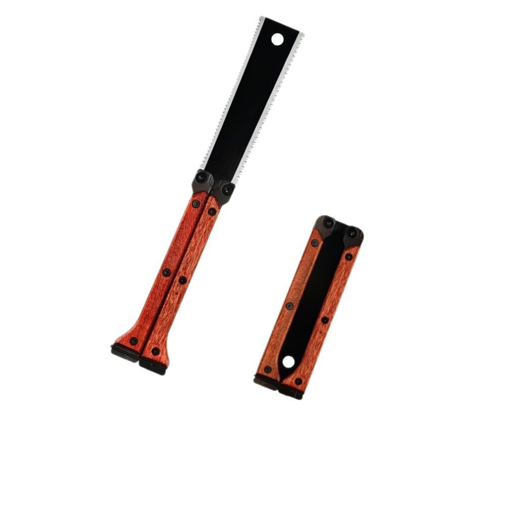 Blu-ray quenched sk5 steel dense tooth double-sided folding saw woodworking special hand saw household handheld woodworking saw