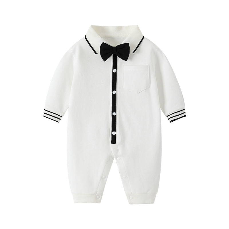 Newborn baby rompers - spring collection: stylish and adorable onesies for baby boys, perfect for 100-day celebrations and everyday wear. ideal for spring and autumn