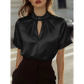 Shipped: bestselling satin short-sleeve top/shirt for independent women's fashion stores