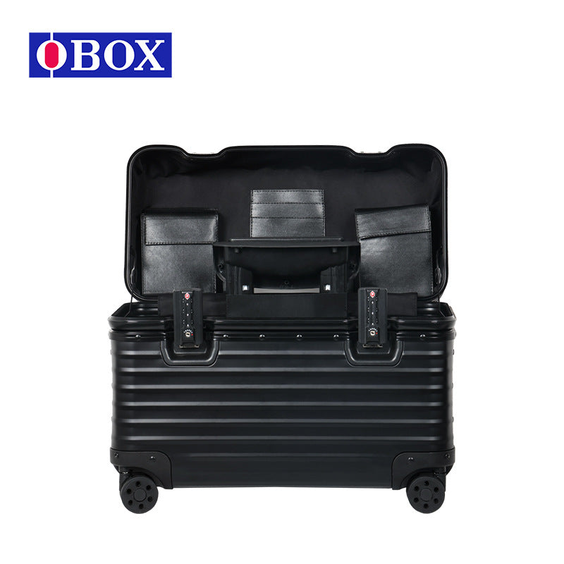OBOX铝镁合金上翻盖拉杆登机箱摄影摄像工具箱航空机长箱18寸20寸
