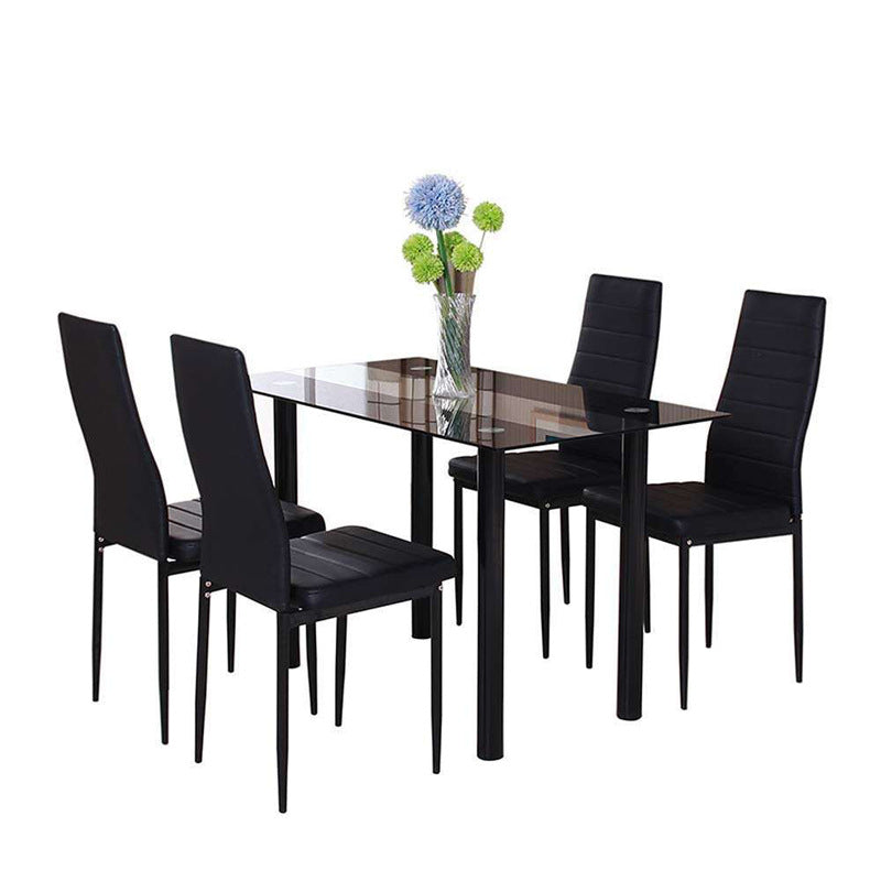 Export italian tempered glass dining table accessible luxuryfor homesmall apartment dining table rectangular dining table and chair combination