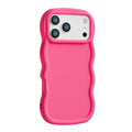 Cartoon iphone 17 case with wavy edge sticker design - cross-border compatible apple 17 macaron phone case
