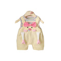 baby crawling suit kids summer short sleeve overalls suit infant baby cartoon piggy two-piece set trendy