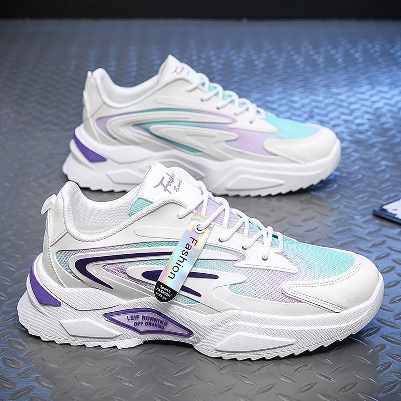 Men's spring 2026 new trendy brand athletic casual mesh running shoes - men's height increasing dad shoes - versatile streetwear sneakers