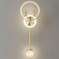 High-end gold black wall lamp bedside lamp decorative background wall starry deer head led new engineering tv wall