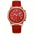 Douyin duoduo cross-border platform geneva watch women's three-eye roman belt quartz watch manufacturer spot wholesale