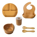 hot-selling baby dinner plate set, baby food supplement silicone dinner plate and bowl, food-grade children's feeding tableware wholesale