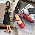 2025 spring/summer new collection: women's closed-toe heeled sandals - versatile mary janes, chunky heel, open back, low-cut, square toe