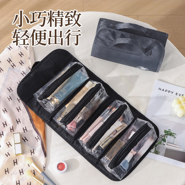 Beilian's new travel four-in-one cosmetic bag feels large-capacity partition storage bag portable dry and wet separation toilet bag
