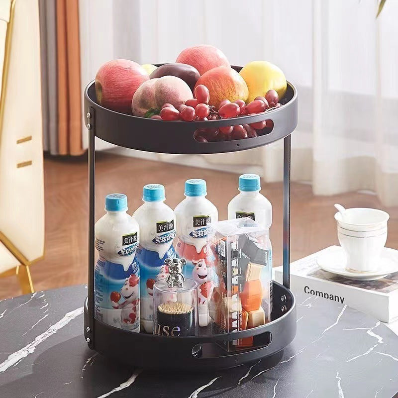 New kitchen storage rack - desktop rotating organizer, round spice rack, adjustable kitchen storage shelf