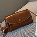 genuine leather women's bag crossbody bag fashioneasiest for match small bag cowhide shoulder bag girls classy sense oil wax leather bag