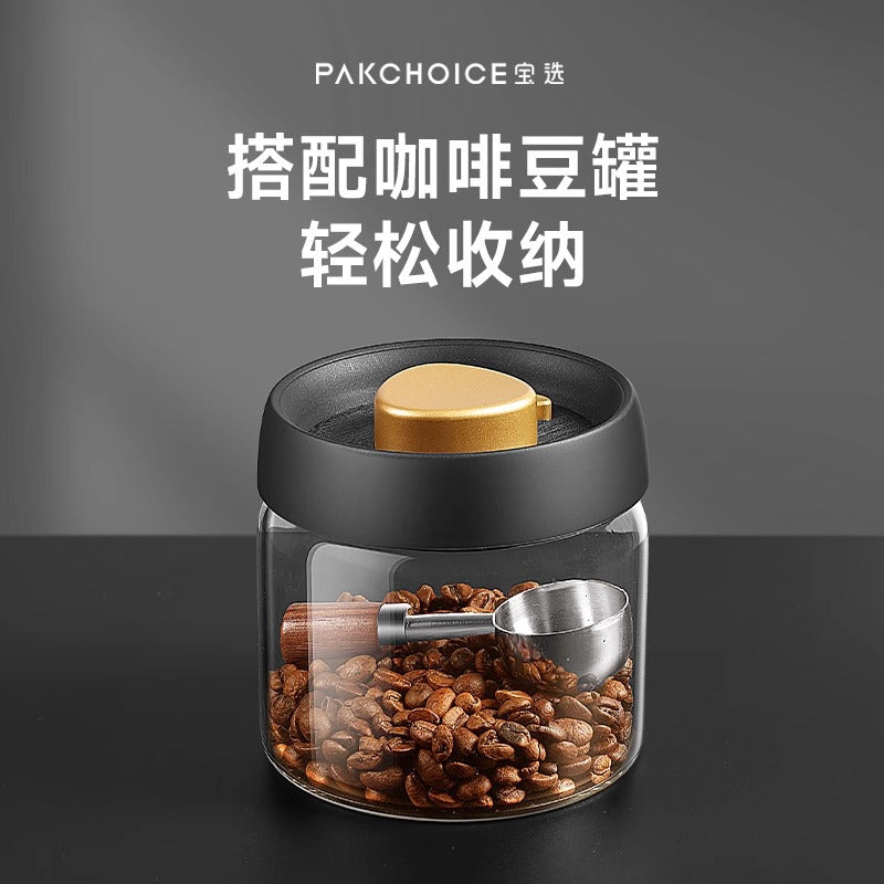 Walnut handle coffee spoon coffee bean measuring spoon 304 stainless steel coffee bean dosing spoon seasoning measuring spoon