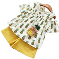 Girls' short-sleeve set:  cross-border trendy kids' clothing, little girl's top and shorts two-piece set, wholesale children's apparel