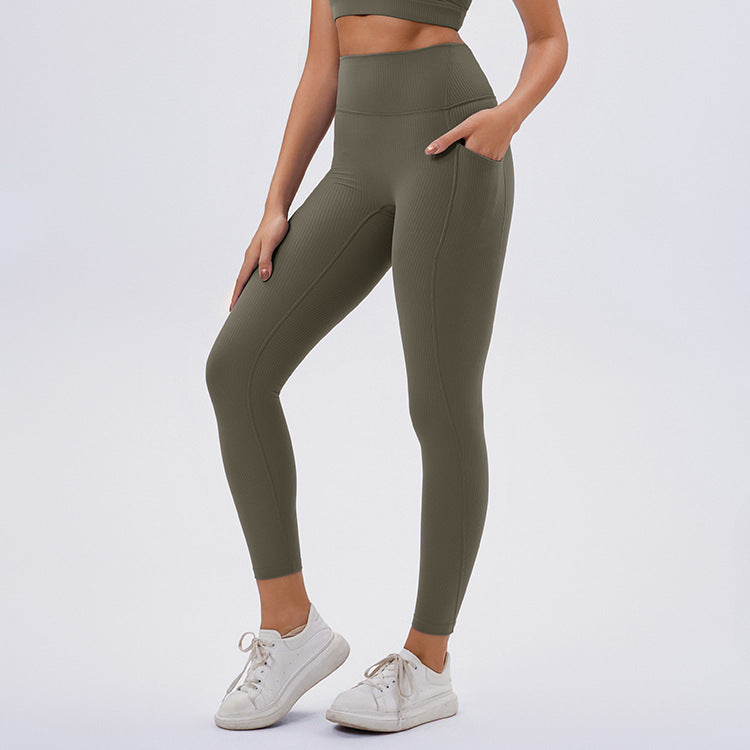 Eco-friendly fabric backless compression yoga set for women - tank top & leggings - high-intensity outdoor sports & fitness wear - suitable for wearing outdoors