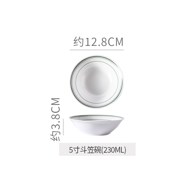 Minimalist pure white ceramic bowl, plate, and dish set - premium dinnerware for restaurants, hotels, and home use - ideal for desserts, steaks, and entrees