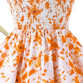 Amazon bestseller: girls' dress -  spring/summer new arrival - trendy floral print, slim fit, cinched waist, bow detail, spaghetti strap dress