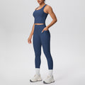 new cloud-feel quick-dry high-waisted pocket leggings with beautiful back design - yoga, outdoor running, and fitness activewear set for women