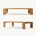 Outdoor teak sofa furniture for villas and hotels - solid wood, sun & rain resistant, teak outdoor patio sofa