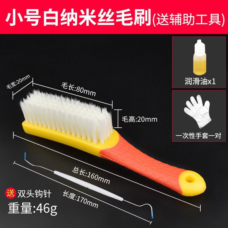 Wenwan brush nano hard bristle brush walnut rudraksha olive steel wire maintenance and cleaning tool suit