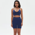 European and american seamless yoga set: camisole, racerback sports bra, high-waisted butt-lifting leggings, and workout two-piece outfit