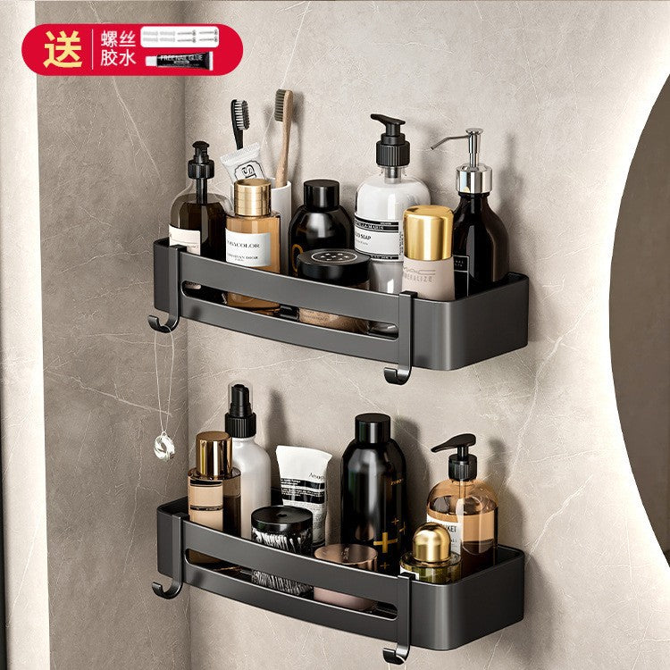 Bathroom black corner shelf, no punching, bathroom, washroom, bathroom, storage rack, tripod, corner storage rack