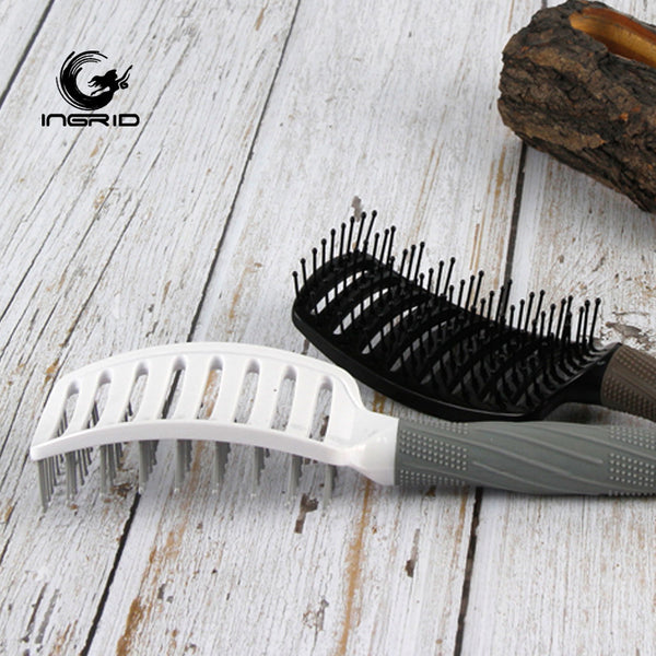 silicone comb curved hair salon massage comb medium curved comb anti-static massage scalp hair care hair comb