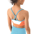 Color block spliced high-stretch kids' activewear: compression yoga top for running and fitness training
