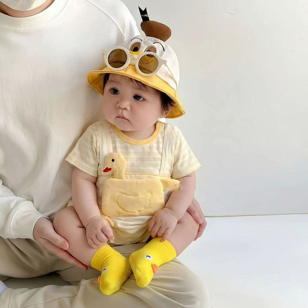 Baby summer romper - stylish cartoon one-piece outfit, lightweight summer clothes, bodysuit, newborn baby onesie