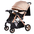 Four-wheel rubber can sit and lie down, two-way promotion, four-wheel shock absorption, large space baby stroller, high landscape bb stroller