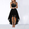 European and american  spring/summer new arrivals:  cross-border e-commerce hollow-out waist chiffon evening dress lace dress