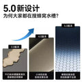 Thickened5mm honeycomb embossed kitchen sink large single slot 304 stainless steel sink dishwashing sink for home sink