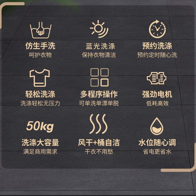 Chigo 50kg large capacity hotel & b&b fully automatic washer-extruder commercial washing machine