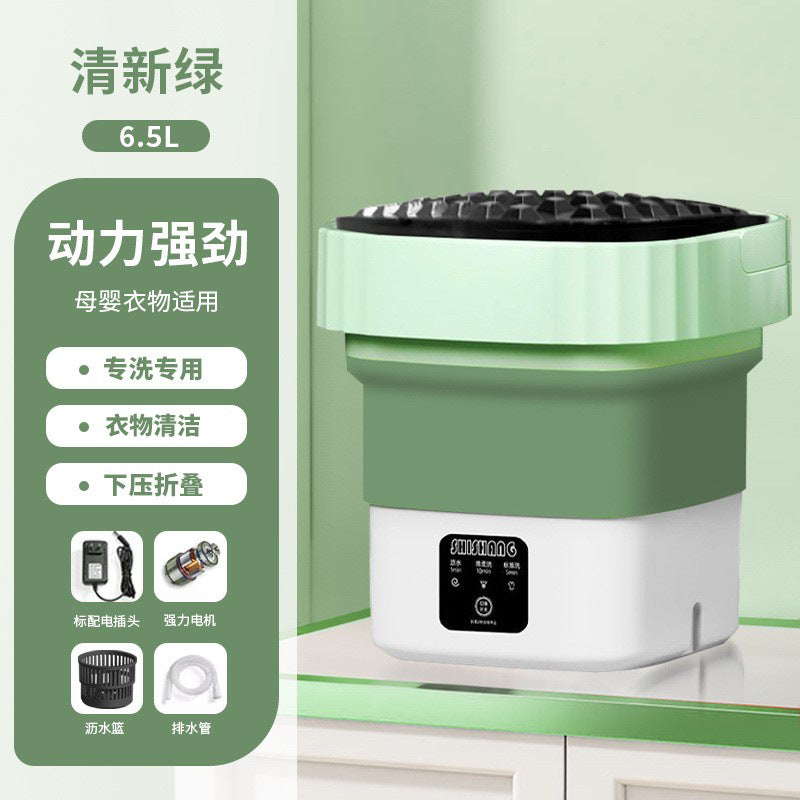 Portable foldable washing machine automatic baby dormitory special socks washing handy gadget portable foldable automatic cleaning