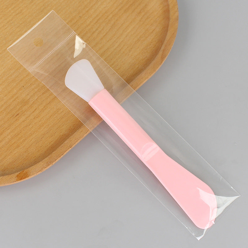 Cosmetic mask tool dual-ended silicone brush scraper mask stick mask brush soft head stirring applicator facial scraper