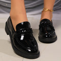 British style leather loafers - new spring/autumn  collection - versatile flat women's shoes with bow detail - slip-on loafers
