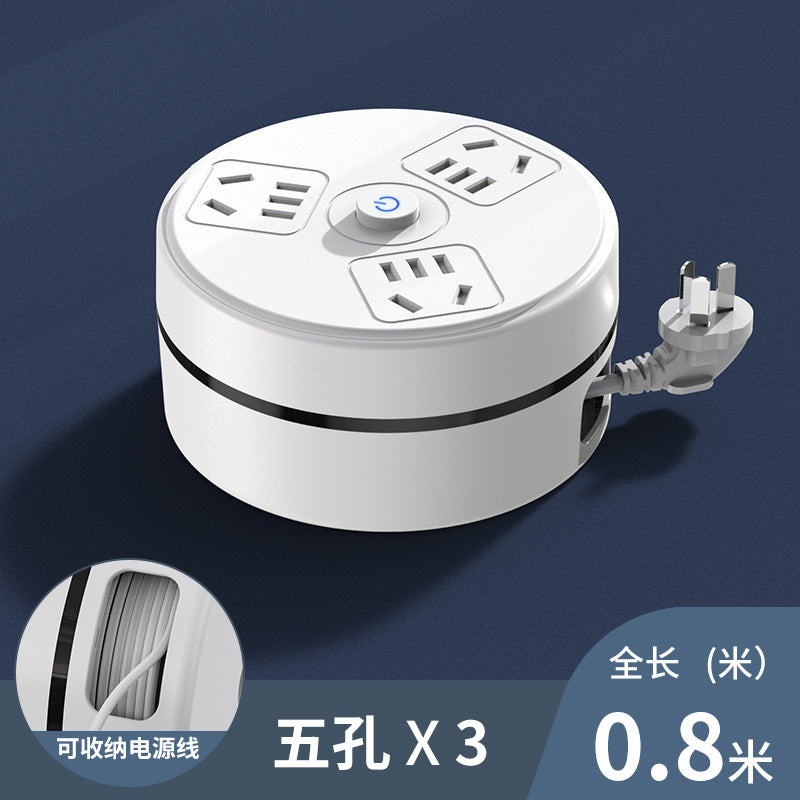 Retractable power strip with cord, multi-purpose extension cord, long cord, multi-function socket panel, multi-outlet with usb charging ports
