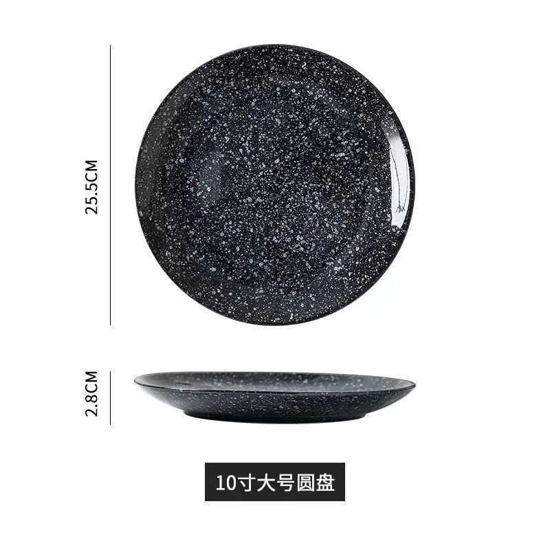 Japanese-style influencer dinner plates restaurant tableware commercial steak plates creative flat plates household dinner plates unique snack dishes