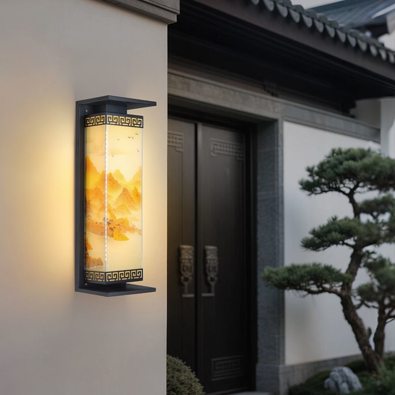 Outdoor wall light solar waterproof modern courtyard chinese style balcony villa pillar exterior wall gate outdoor patio light