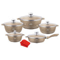 Oem personalized die-cast aluminum pot 12pcs kitchen cooking suit soup pot stew pot frying pan non-stick pan wholesale pot