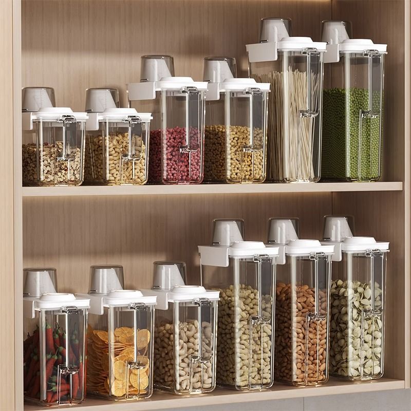 Grain storage box food grade for home kitchen noodles flour beans rice bucket food grade sealed storage